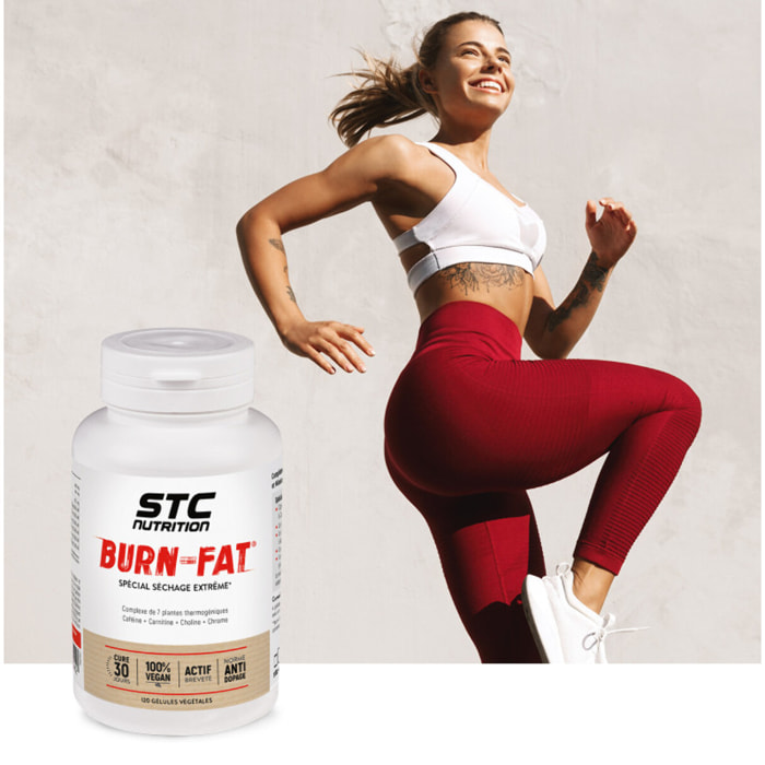 STC NUTRITION - Burn Fat - Brûle-graisses extrême - Formule renforcée - Accélère la perte de masse grasse & Favorise l'augmentation de masse maigre - 120 gélules végétales