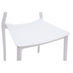 Chaises design empilables blanches intérieur - extérieur (lot de 2) ANNA