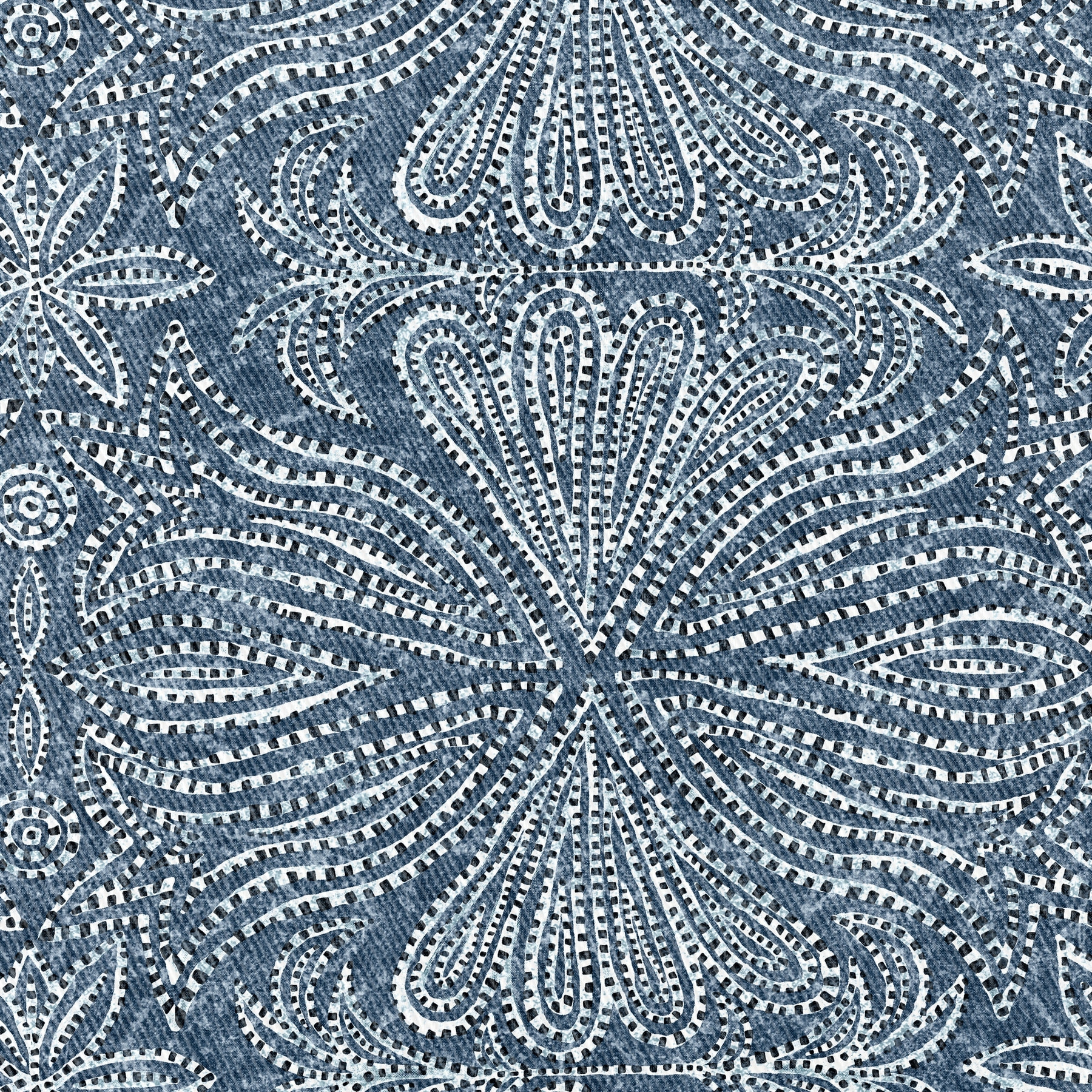 Nappe imprimée anti-tache NIKOL BLEU