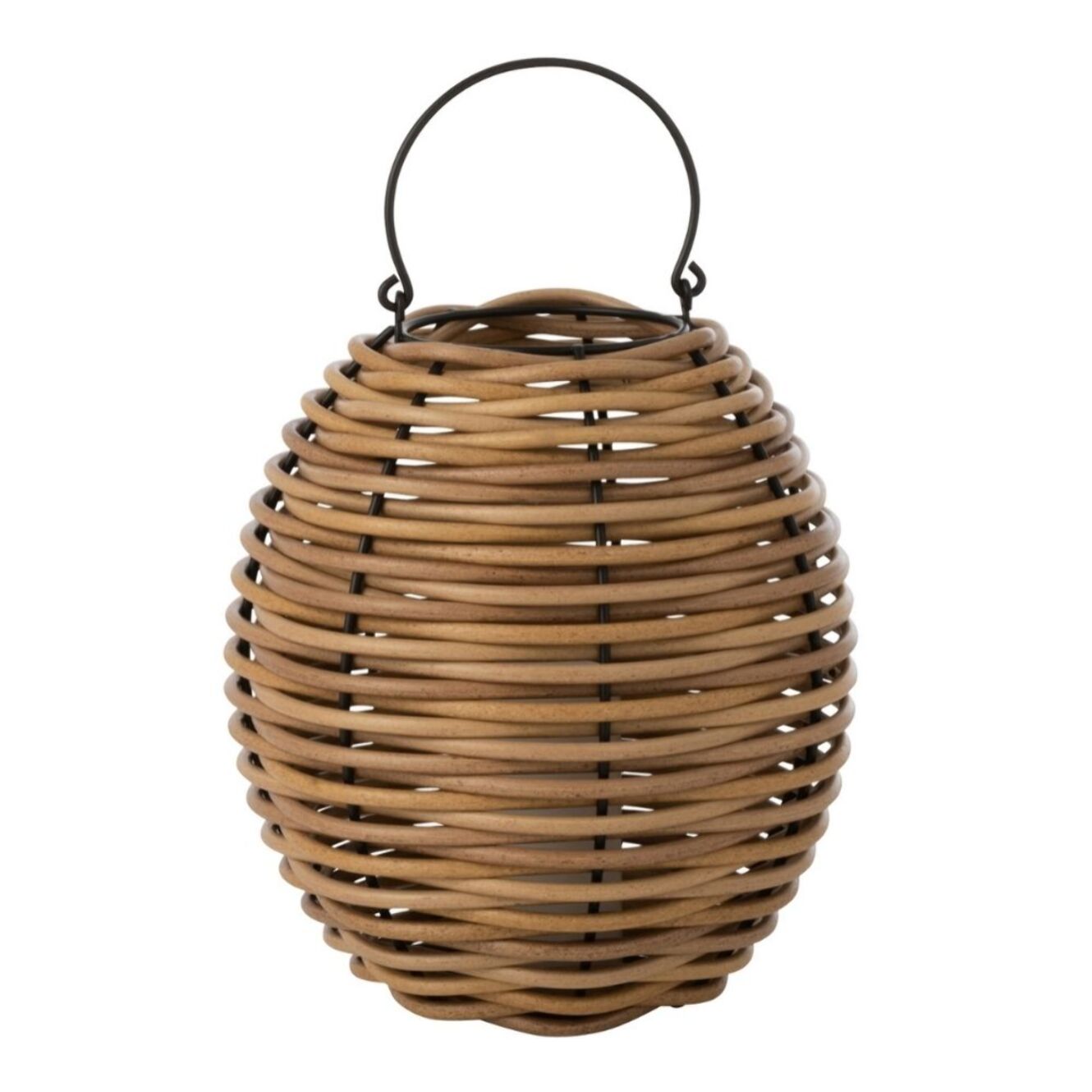J-Line lanterne Tissée - plastique - naturel - small - LED