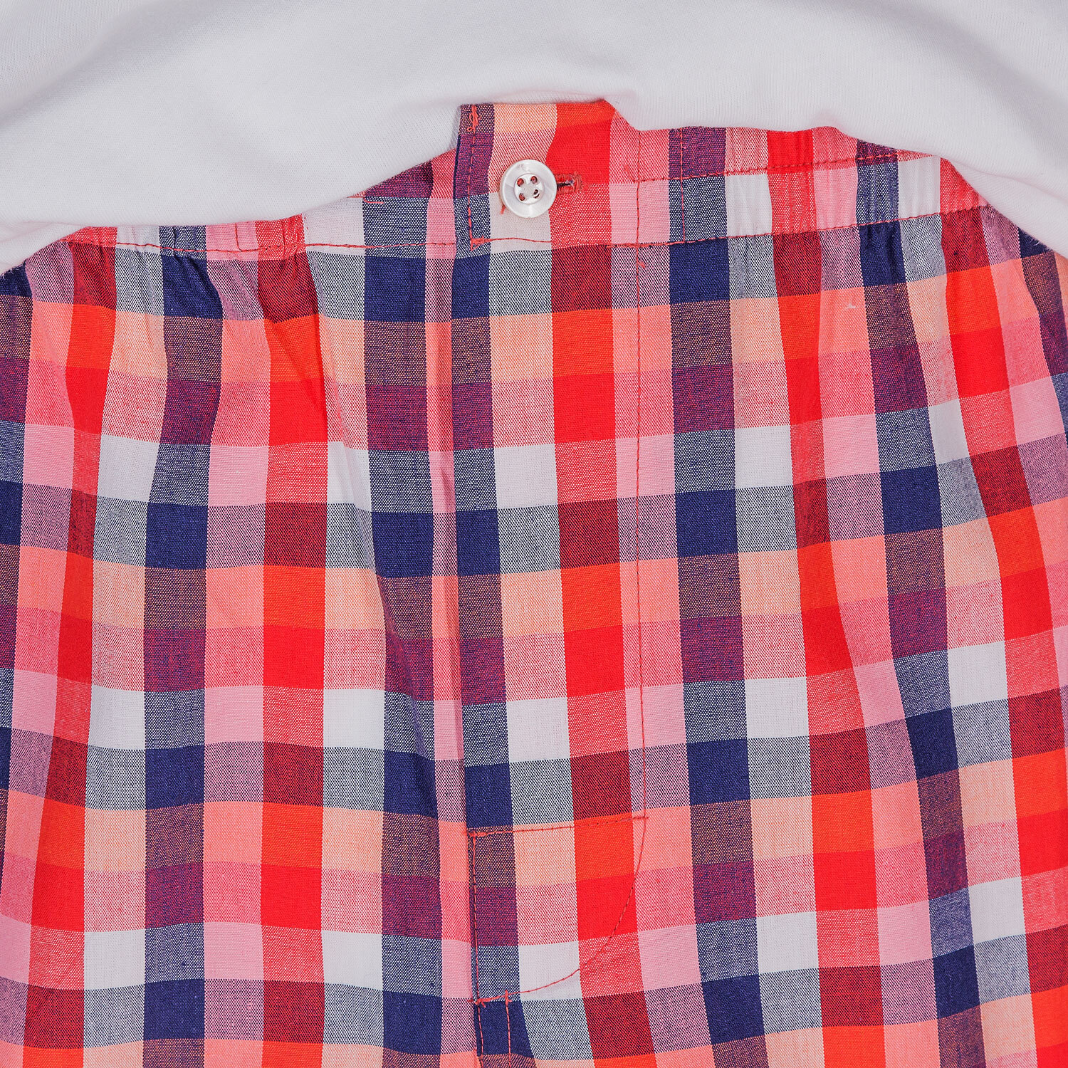 Pigiama leggero UOMO quadro rosso blu e bianco