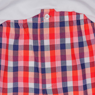 Pigiama leggero UOMO quadro rosso blu e bianco