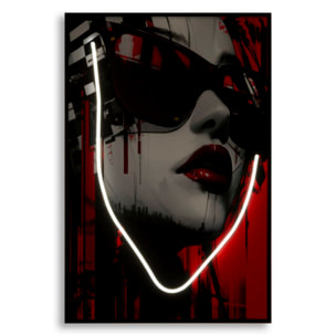 STAMPA C/LED SU TELA PSYCO -A- CM 60X3,5X90 (APPLICAZIONE 3D ACRILICO)