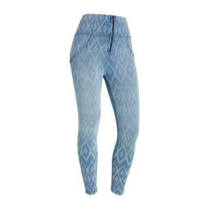 Jeggings push up WR.UP® vita alta stampa geometrica all over