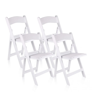 Pack 4 sillas plegables Pleggo Blanco