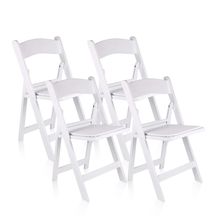 Pack 4 sillas plegables Pleggo Blanco