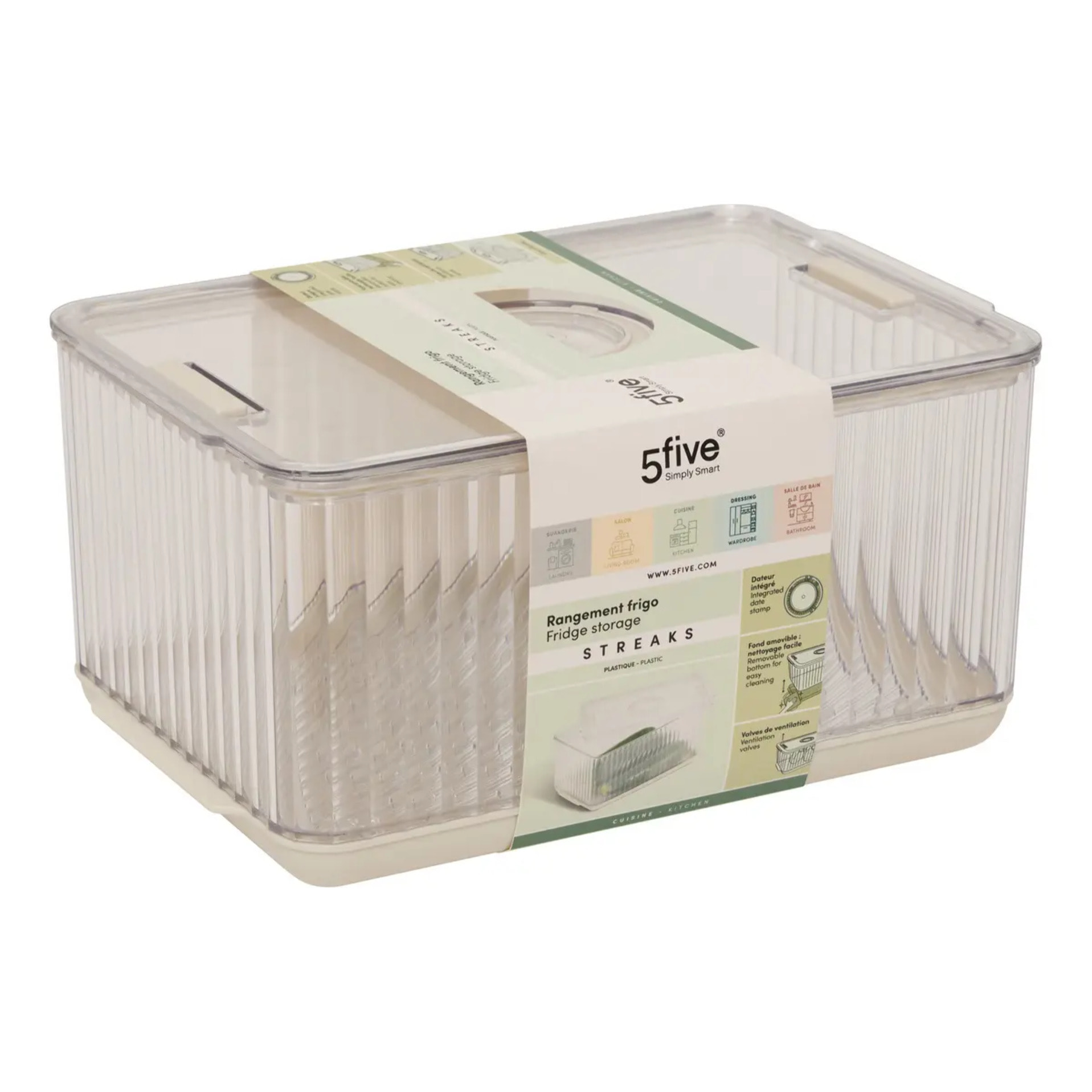 Organiseur réfrigérateur Streaks transparent