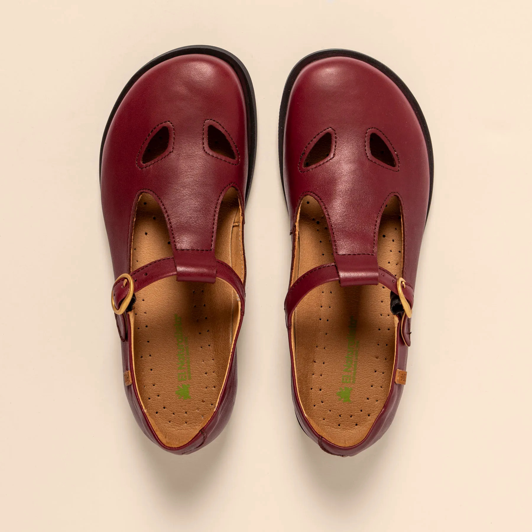 Zapatos N5873 SOFT NAPPA BURDEOS/ ARENISCA color Burdeos