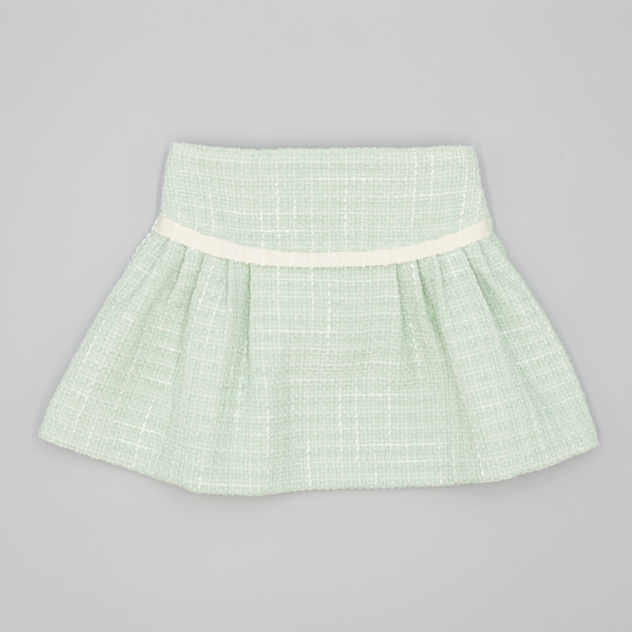 Falda Verde De Tejido Texturizado