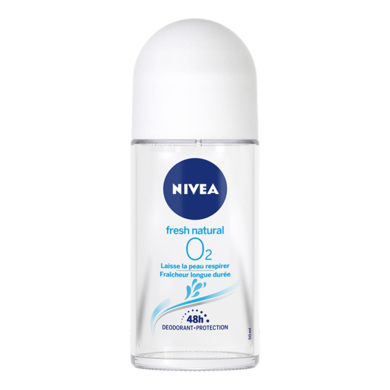 Pack de 3 - NIVEA - Déodorant Bille Femme Protection Longue Durée Fresh Natural O2 50ml