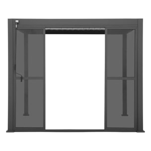 Portes coulissantes pour pergola bioclimatique "Evora" grand modèle - 1/3 côté 2,7 x 2,3 m Graphite