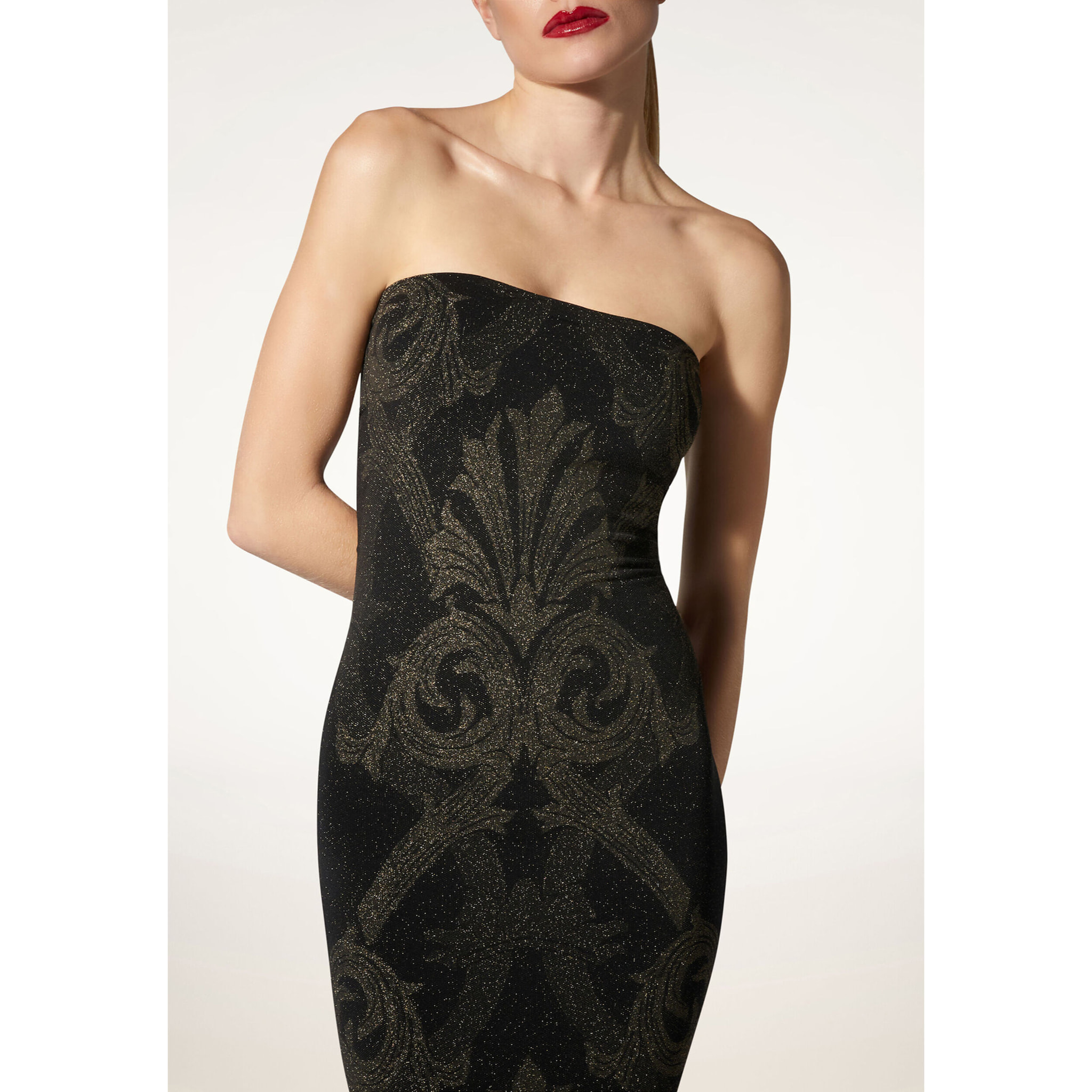 Vestito Metallic Jacquard Dress
