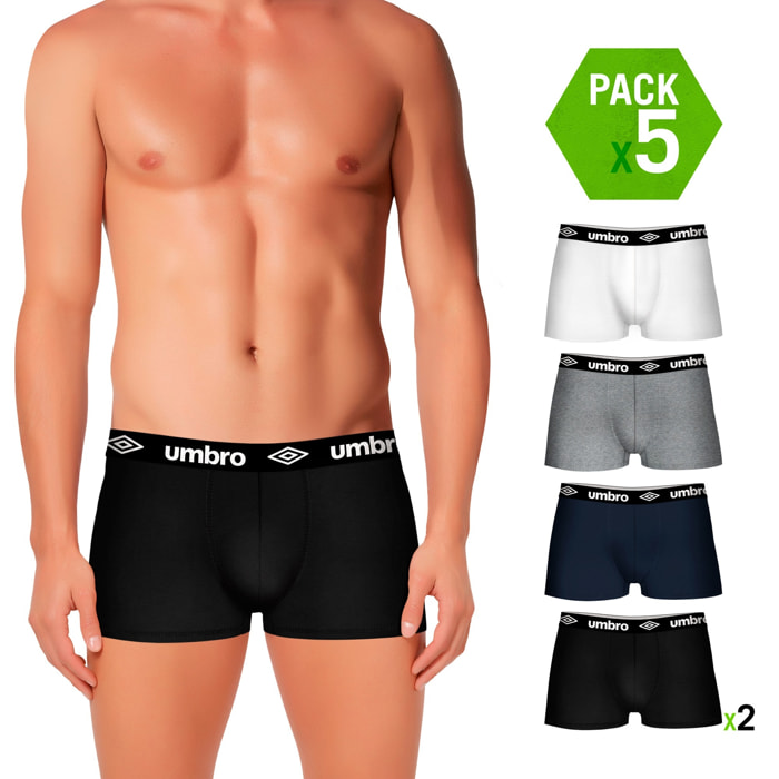 Pack 5 calzoncillos UMBRO en varios colores para hombre