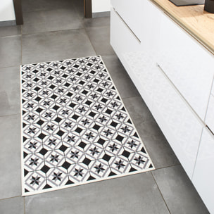 AZULEJO - Tapis carreaux de ciment noir