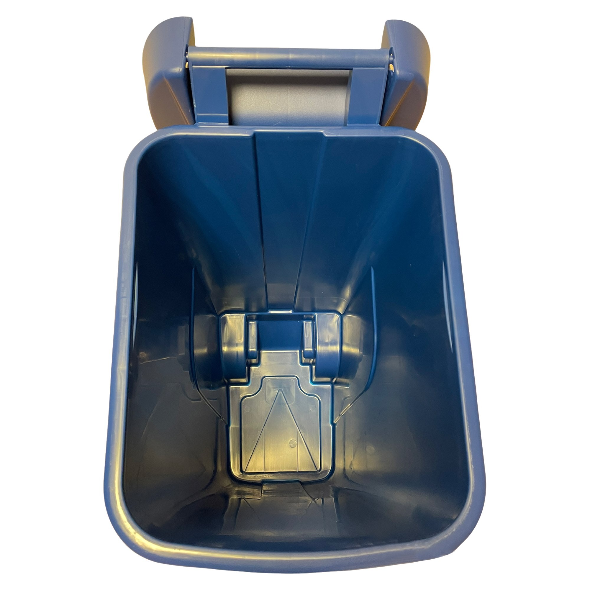 Contenedor - cubo de basura wellhome reciclo 110l, cerrado con tapa, ideal para reciclaje de papel y cartón, con ruedas