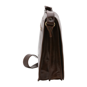 Borsa a tracolla  da uomo In Vera pelle Made in Italy 30x38x12 cm