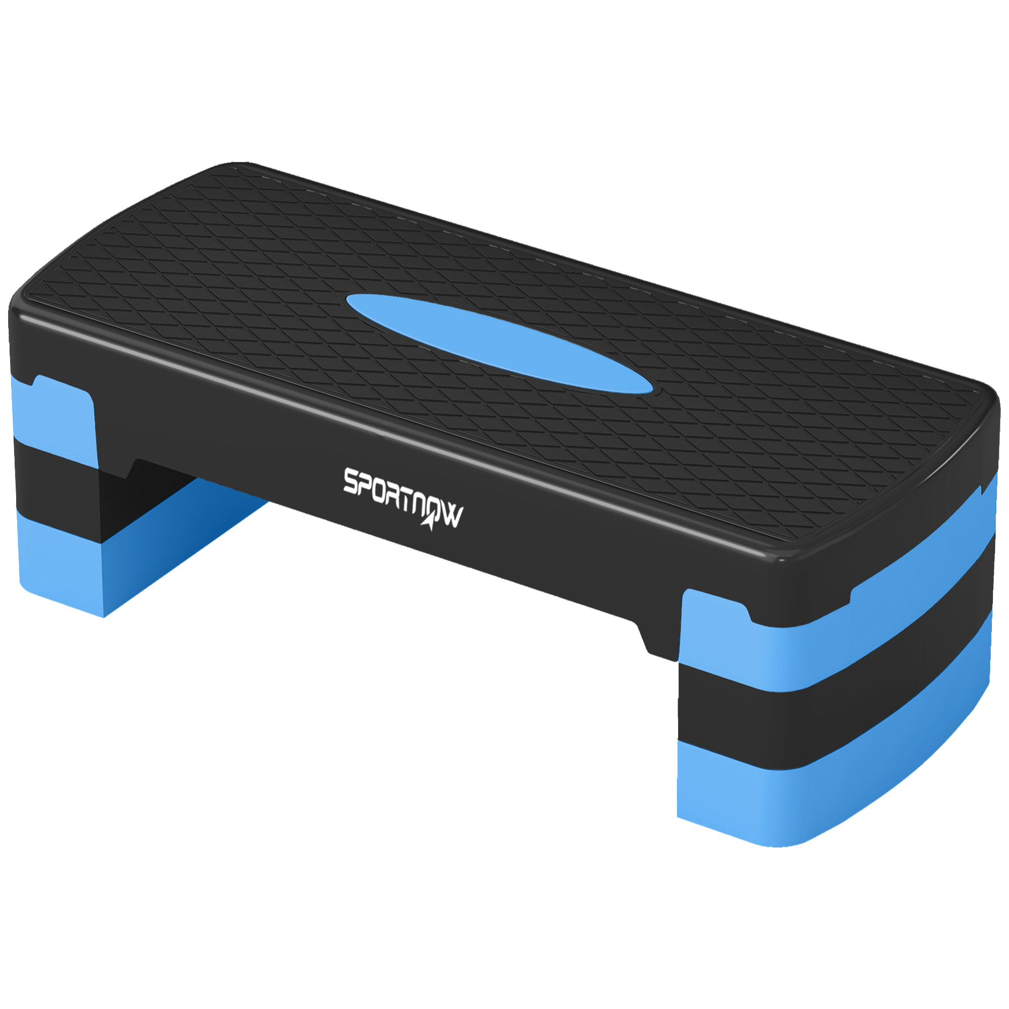 Stepper fitness aérobic hauteur réglable 10/15/20 cm antidérapant bleu