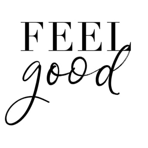 Poster feel good Affiche sous cadre noir