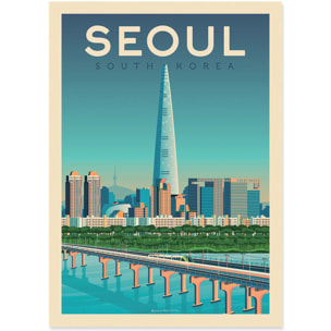 Affiche - Seoul - Olahoop Travel Posters