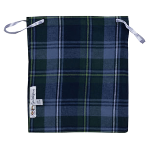 PIGIAMA BABY BABY in flanella invernale quadro blu e verde