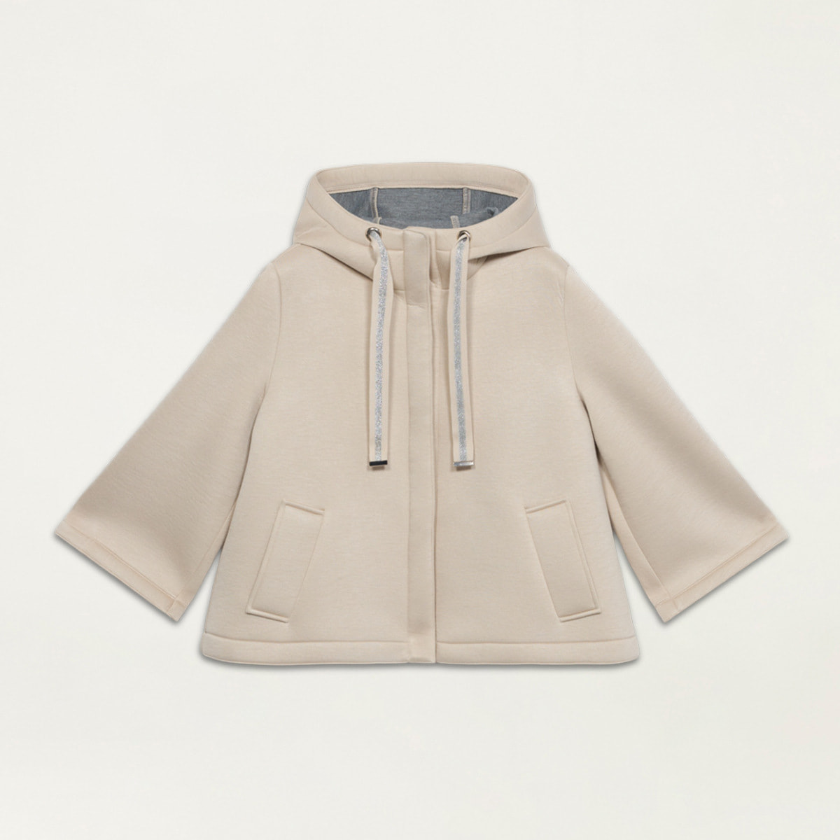 Oltre - Scuba fabric cape - Beige