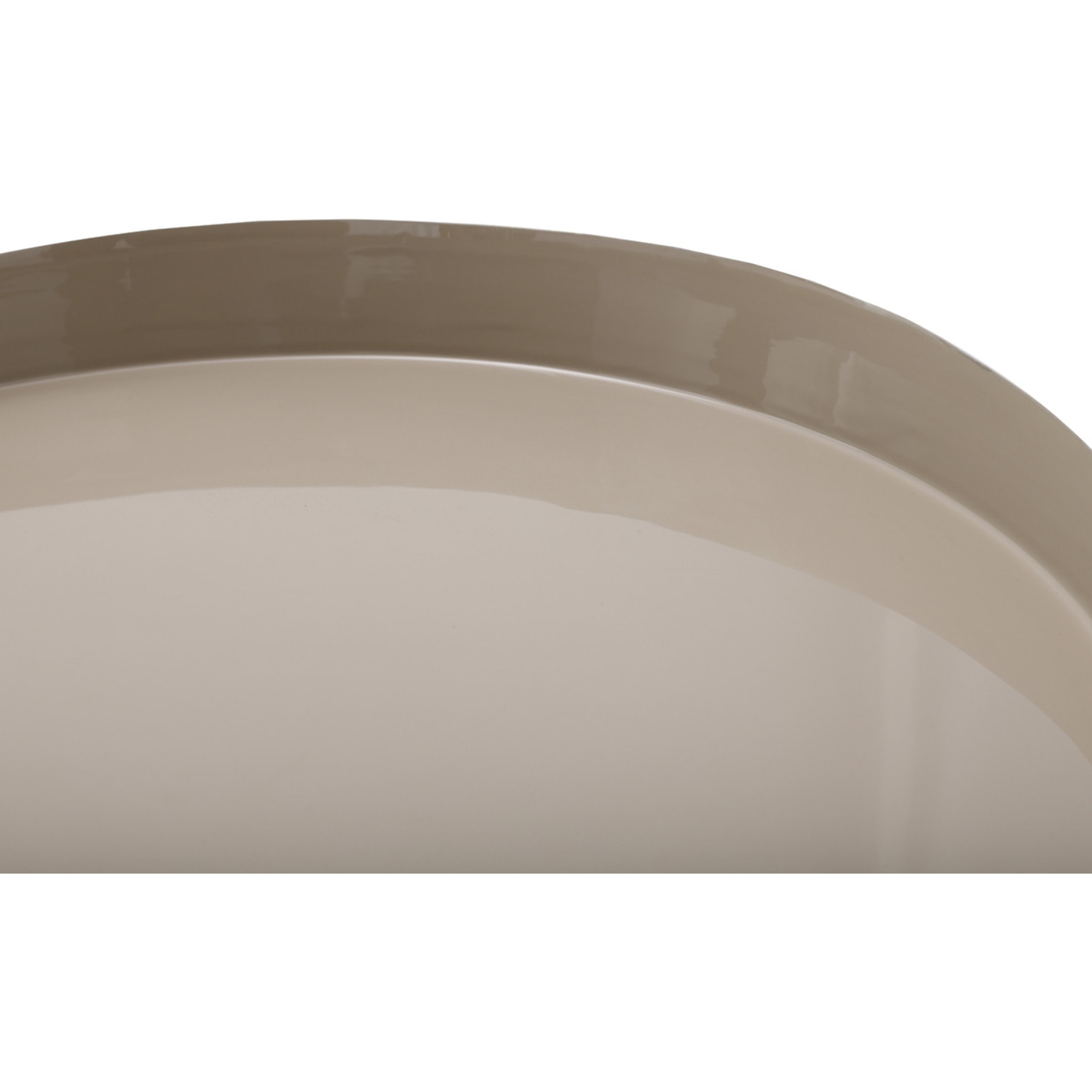Tavolino rotondo Morrison in metallo taupe