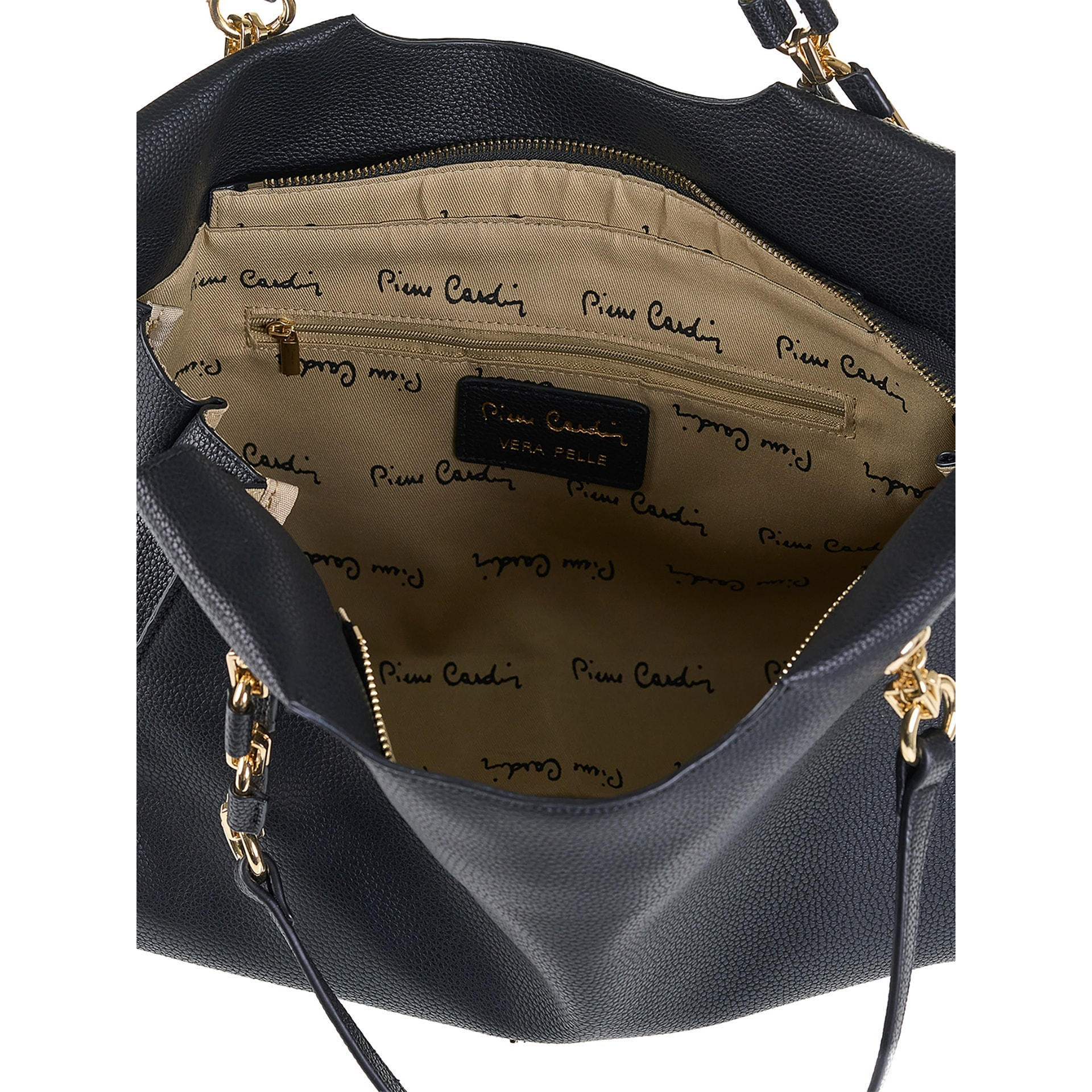 Borsa a spalla da donna Made in Italy - Modello Zelia Elite - 100% pelle - 38.0 x 26.5 x 12.0 cm