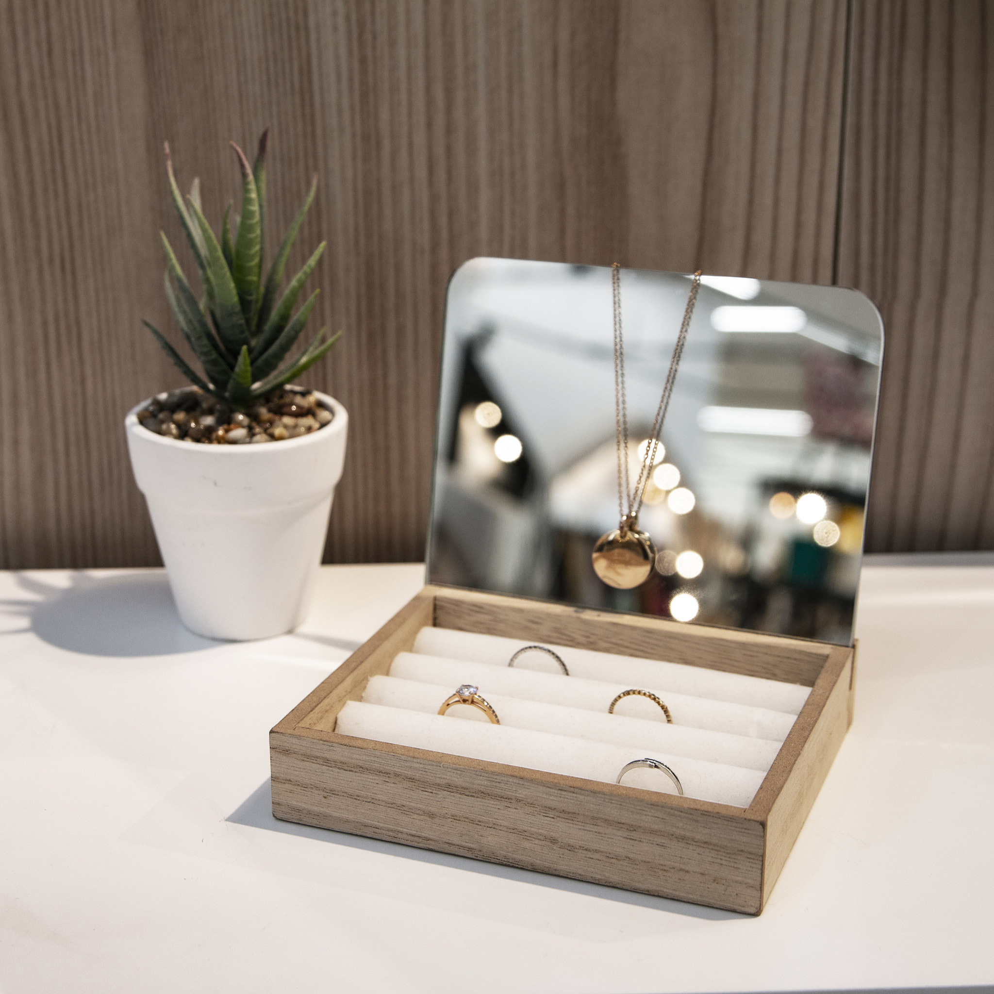 Porte Bagues Miroir
