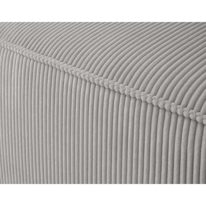 Arty - module d'assise gauche - en velours côtelé - Gris clair