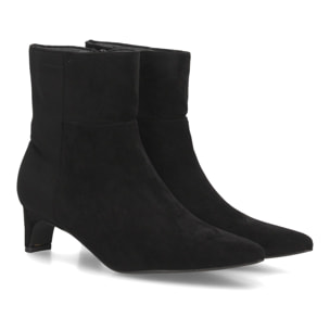 Botines de ante elegantes de tacón bajo femenino