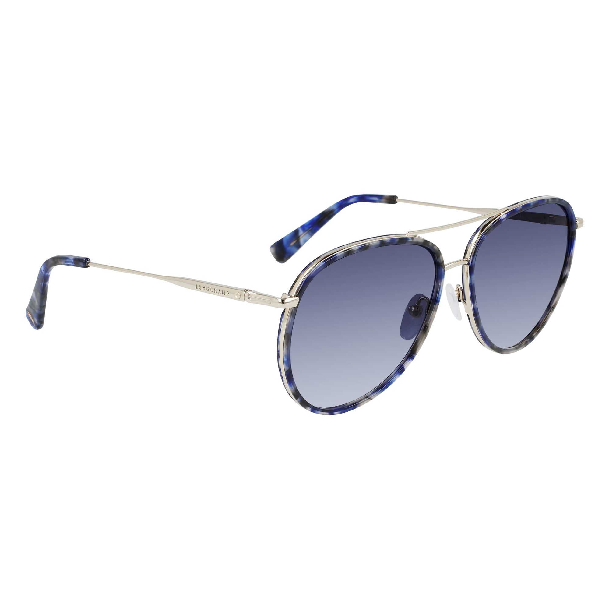 Longchamp - lunettes de soleil - doré - Couleur des verres : violet - indice solaire : cat. 2