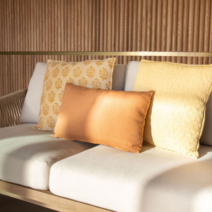 Coussin en lin jaune 30x50cm NYL