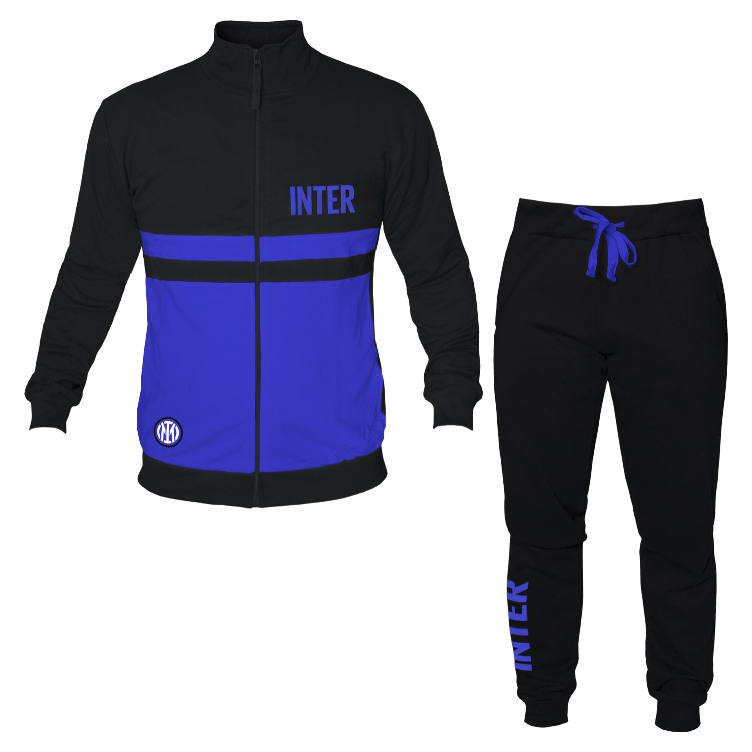 Tuta Homewear Uomo INTER Prodotto Ufficiale Cotone Felpato - 2 Modelli