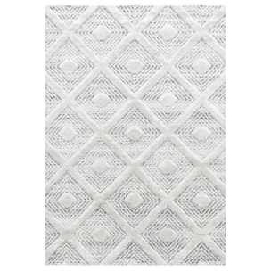 PISA - Tapis de salon à motif losange gris - PIS4707GRI