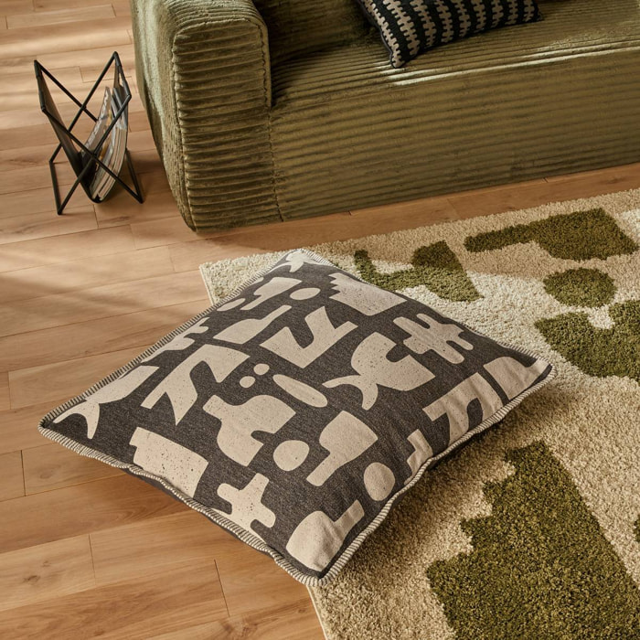 Coussin de sol Nyero carré 80x80cm vert