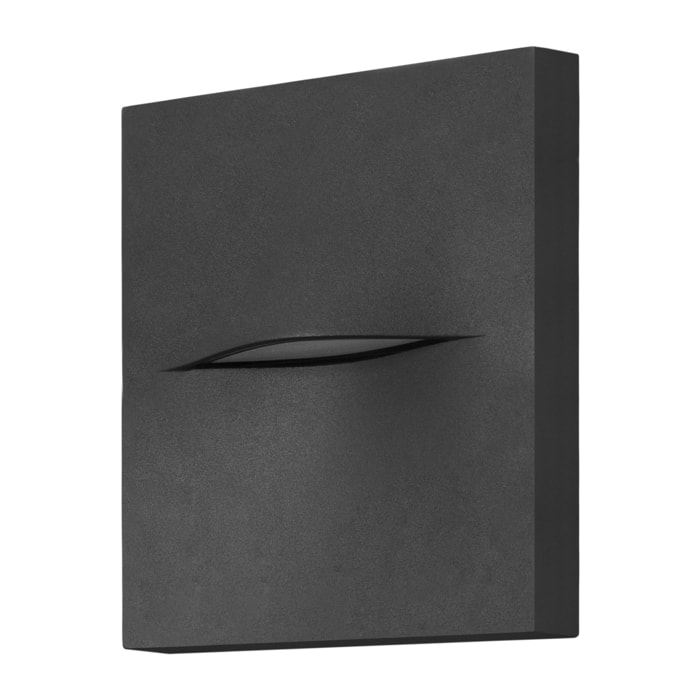 Forlight Hide - Aplique de Pared LED Cuadrado para Señalización de Caminos y Rodapiés con Luz Neutra 4000K Color Gris Urbano