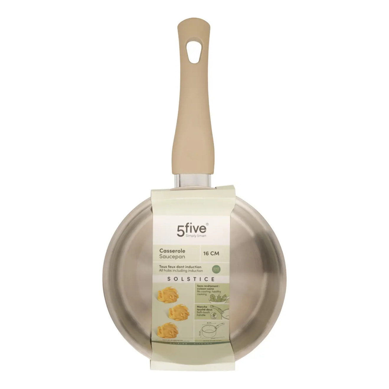 Casserole Solstice D16cm aluminium beige