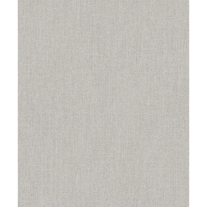 Papier peint uni effet toile jute gris perle