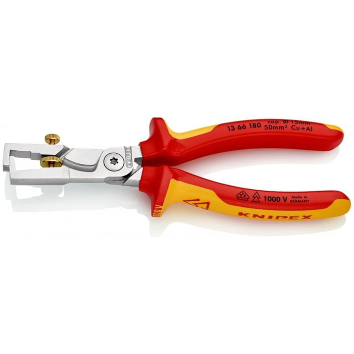 Pince à dénuder et coupe-câbles StriX - KNIPPEX - 13 66 180