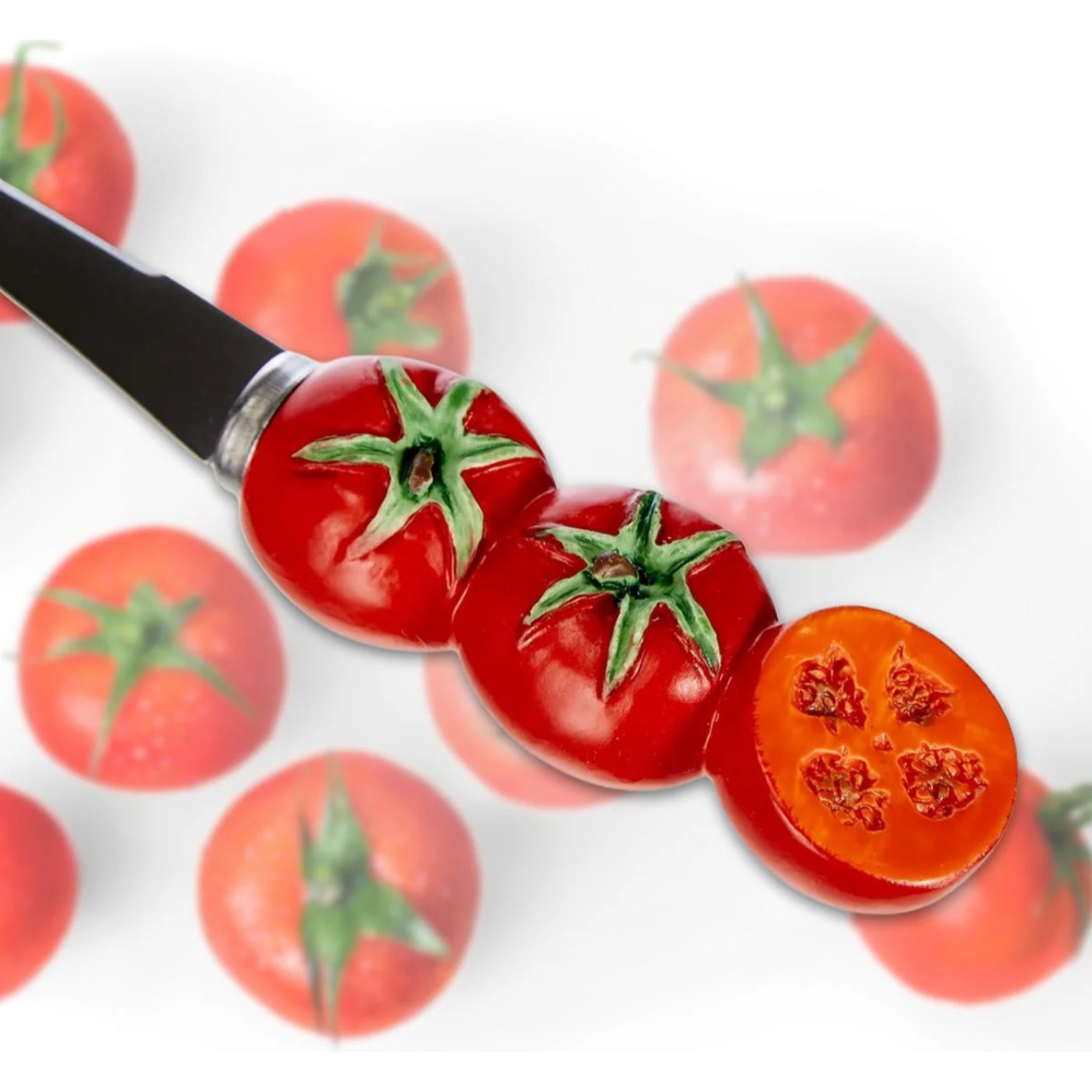 Lot de 4 couteaux à tomates lame crantée 11 cm Fackelmann