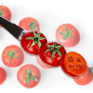 Lot de 4 couteaux à tomates lame crantée 11 cm Fackelmann