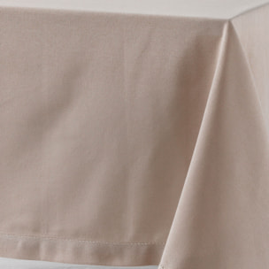 Nappe rectangulaire en coton uni - Beige