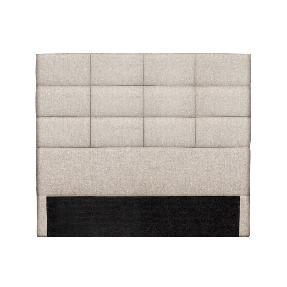Tête de lit moderne en tissu beige naturel L160 cm ANATOLE