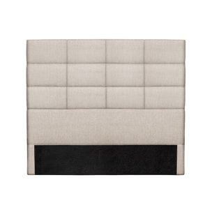Tête de lit moderne en tissu beige naturel L160 cm ANATOLE