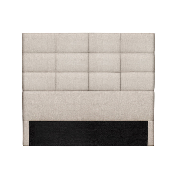 Tête de lit moderne en tissu beige naturel L160 cm ANATOLE