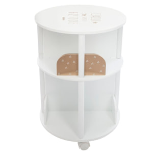 Librero redondo rosa infantil