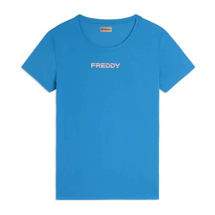 T-shirt regular in tessuto tecnico leggero