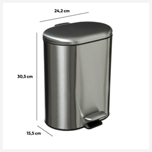 Poubelle Soft close métal 6L Inox Siliflex