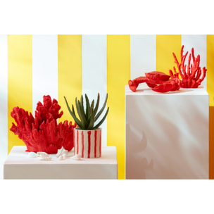 J-Line Corail décoratif - polyrésine - rouge - large