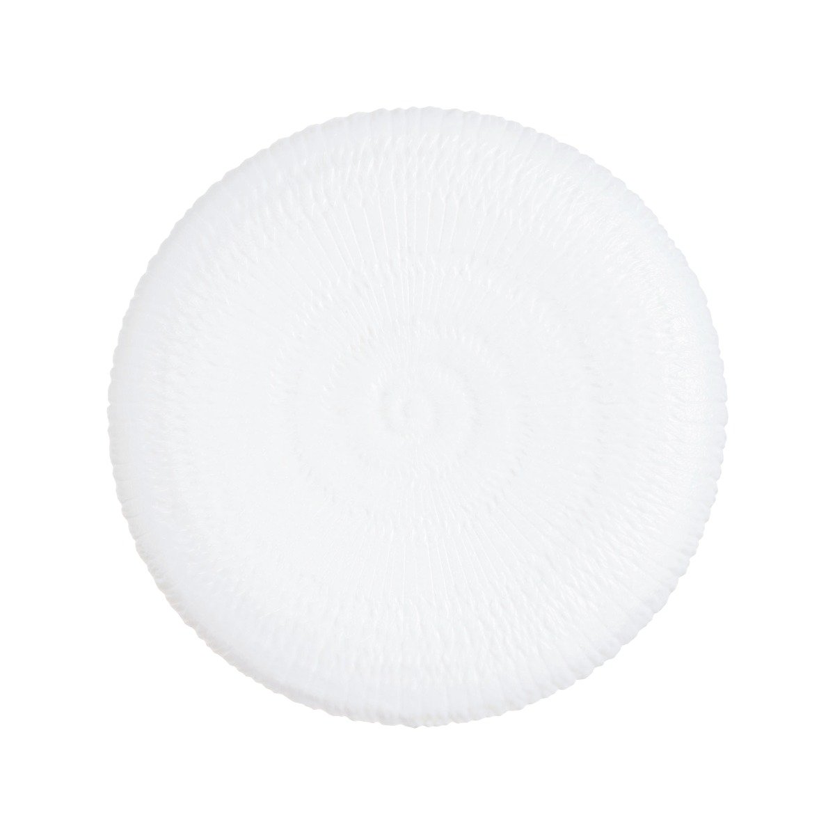 Assiette plate blanche 26cm Ammonite - Luminarc - Verre opale extra résistant